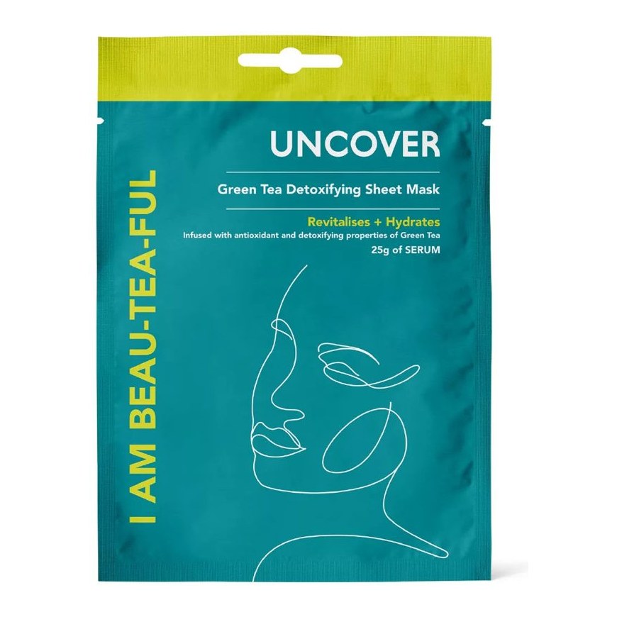 UNCOVER GREEN TEA DETOXIFYING SHEET MASK 1S