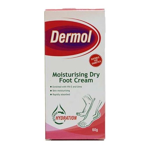 DERMOL MOISTURISING CREAM TO DRY FOOT 60G