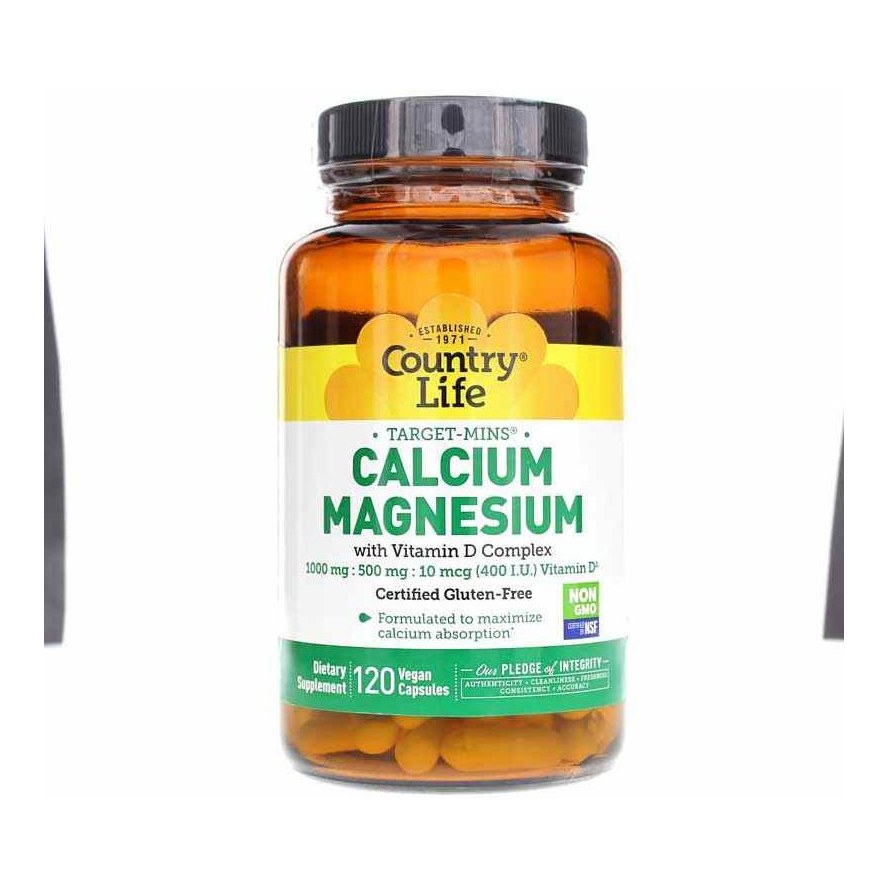 COUNTRY LIFE CALCIUM MAGNESIUM WITH VIT D COMPLEX 120s(P1)