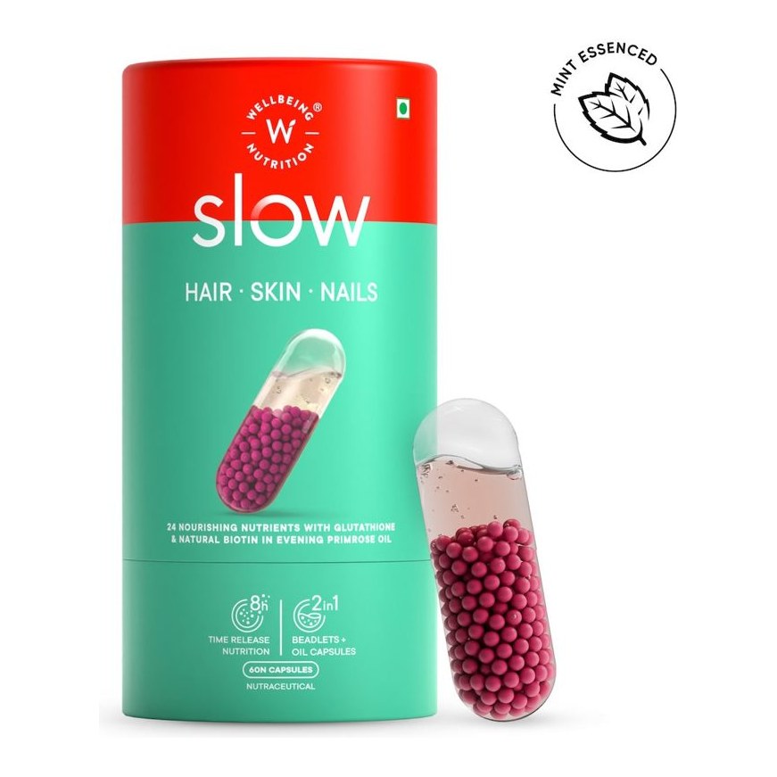 WELLBEING NUTRITION SLOW HAIR SKIN NAILS CAPS 60S (P1) 
