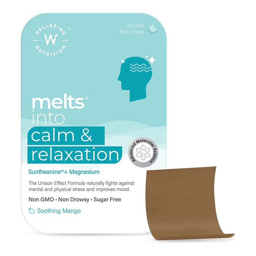 WELLBEING NUTRITION MELTS  CALM AND RELAXATION ORAL STRIPS 30S (P1)