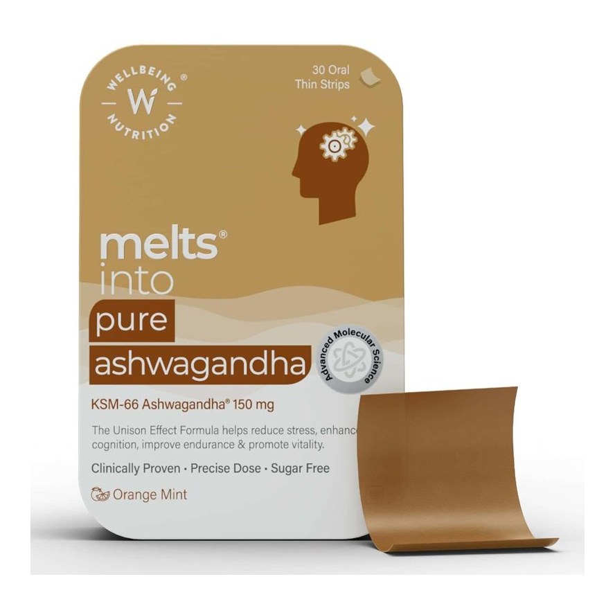 WELLBEING NUTRITION MELTS PURE ASHWAGANDHA ORAL STRIPS 30S (P1)