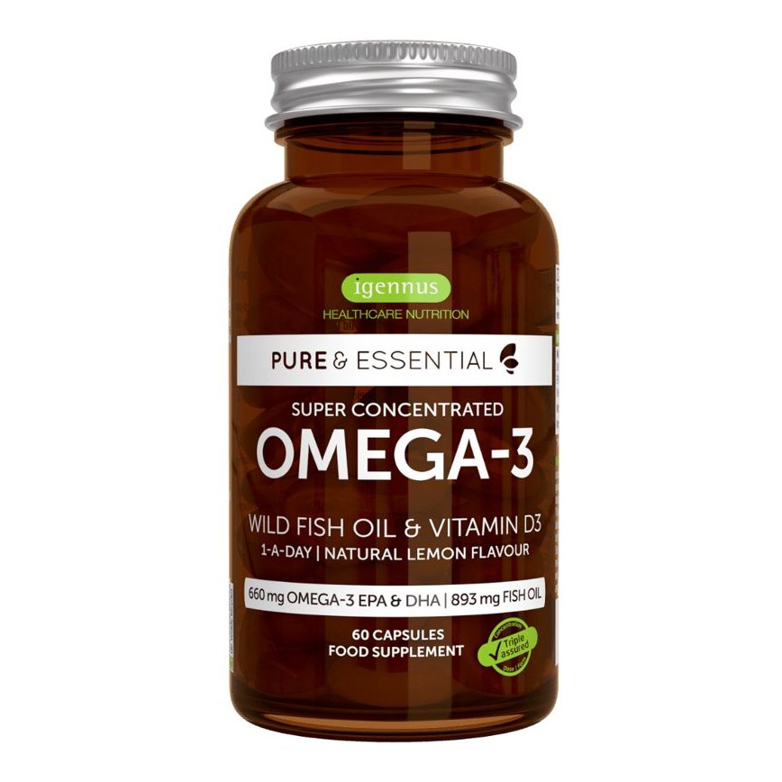 IGENNUS OMEGA 3 WILD FISH OIL+VITAMIN D3 CAPS 60S(P1) 