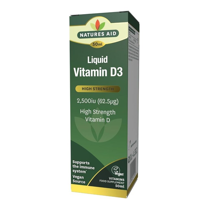 NATURES AID VITAMIN D3 2500IU LIQUID 50ML 