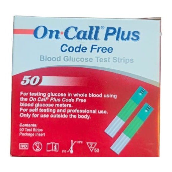 ONCOALL PLUS STRIPS 50S (P1) RED STRIPS [BLOOD GLUCOSE TEST STRIPS]