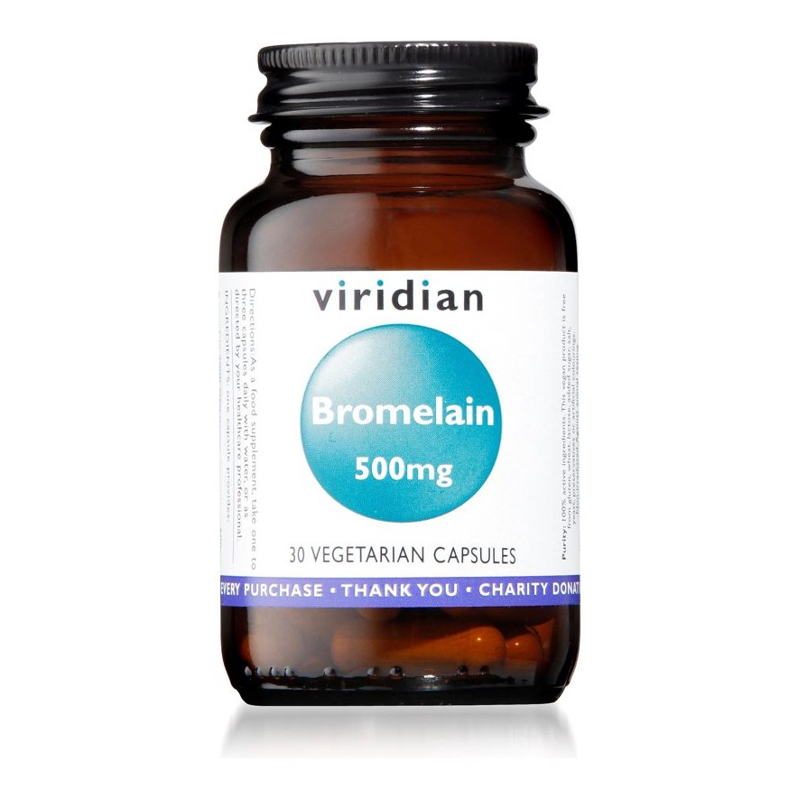 VIRIDIAN BROMELAIN 500MG CAPS 30S (P1)