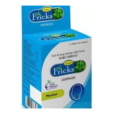 fricks lozenges menthol 72