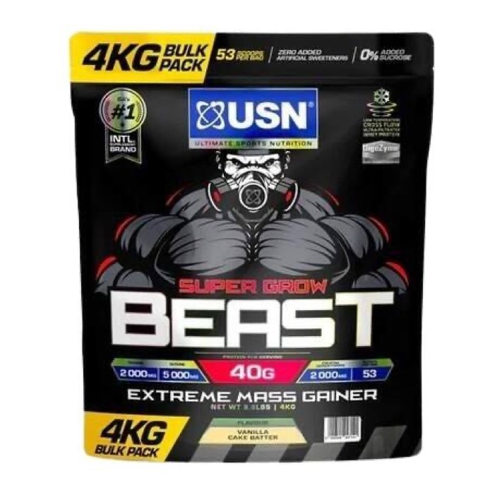 USN Super Grow Beast Vanilla 4kg bag