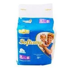 SOFTCARE DIAPER LOWCOUNT L 8S
