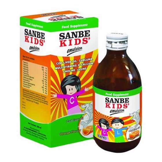 SANBE KIDS EMULSION (ORANGE FLAVOUR) 200ML