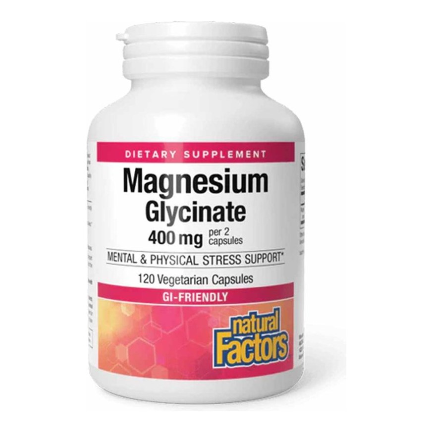 NATURAL FACTORS 200MG MAGNESIUM BISGLYCINATE 120's