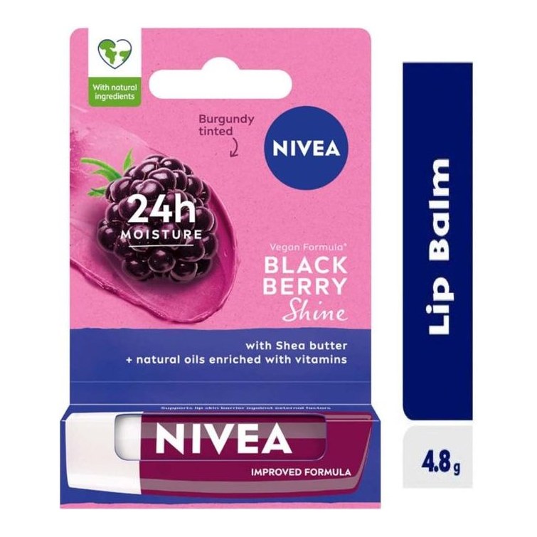 NIVEA LIPBALM BLACKBERRY FRUITY SHINE 4.8G