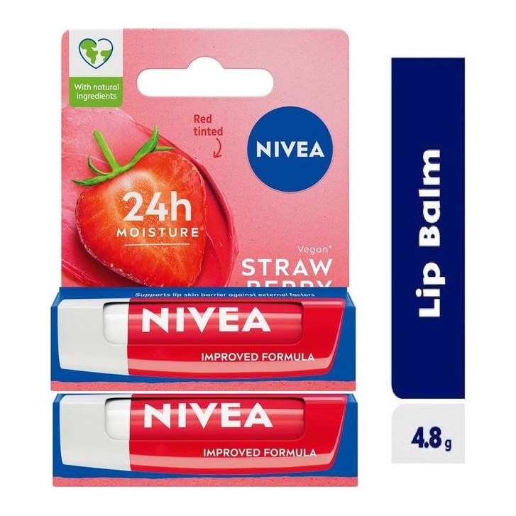 NIVEA LIPBALM STRAWBERRY 4.8G