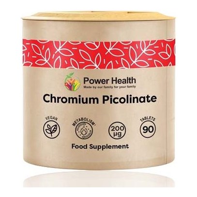 POWER HEALTH CHROMIUM PICOLINATE 200MG 90S