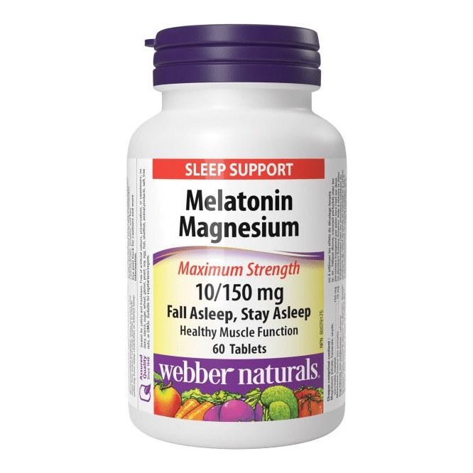 WEBBER NATURALS MELATONIN MAGNESIUM10/150MG  60'S