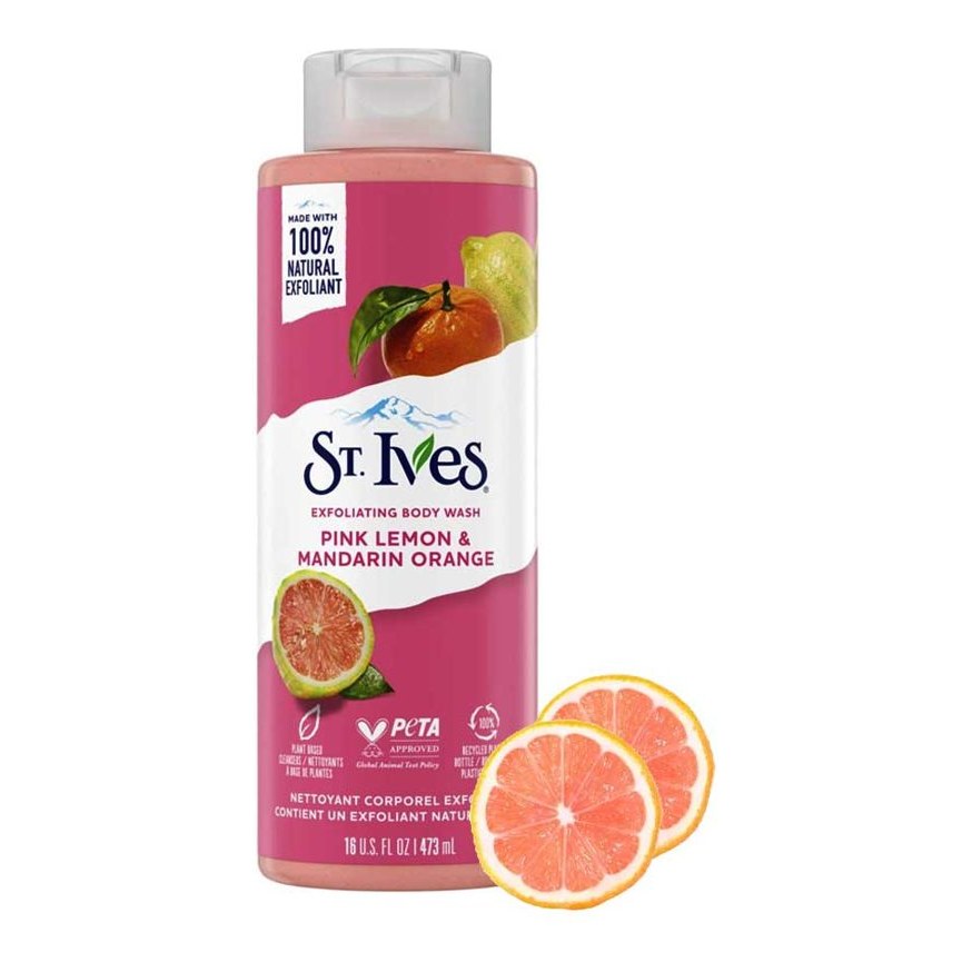 ST.IVES PINK LEMON & MANDARIN ORANGE SHOWER GEL 473ML