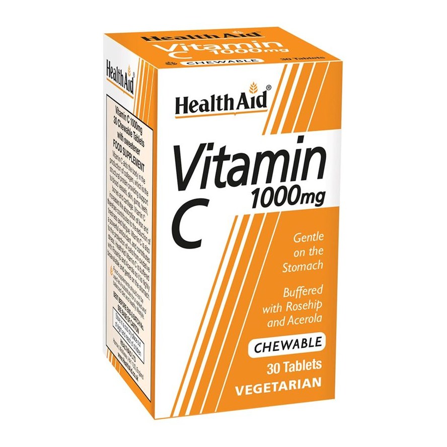HEALTH AID CHEWABLE VITAMIN C 1000MG 30'S (p1)