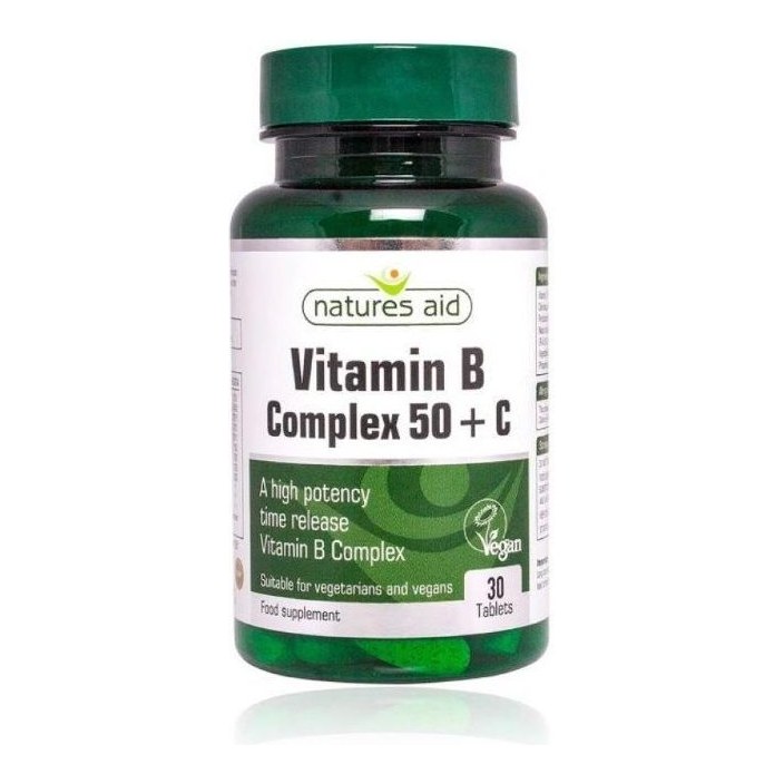 NATURES AID VITAMIN B COMPLEX 50 + C  30S(P1)
