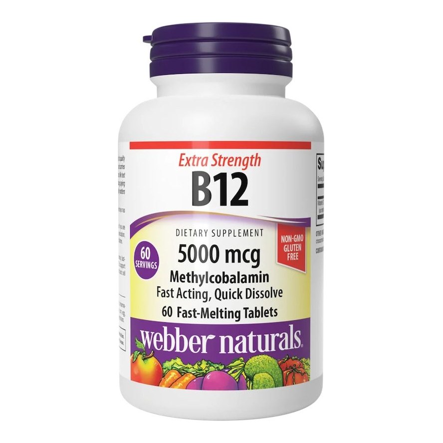 WEBBER NATURALS B12 METHYLCOBALAMIN 5000MCG 60S(P1)