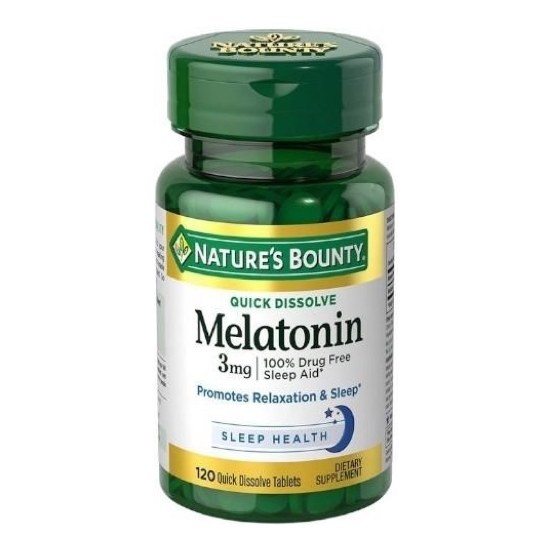 NATURES BOUNTY MELATONIN 3MG 120S