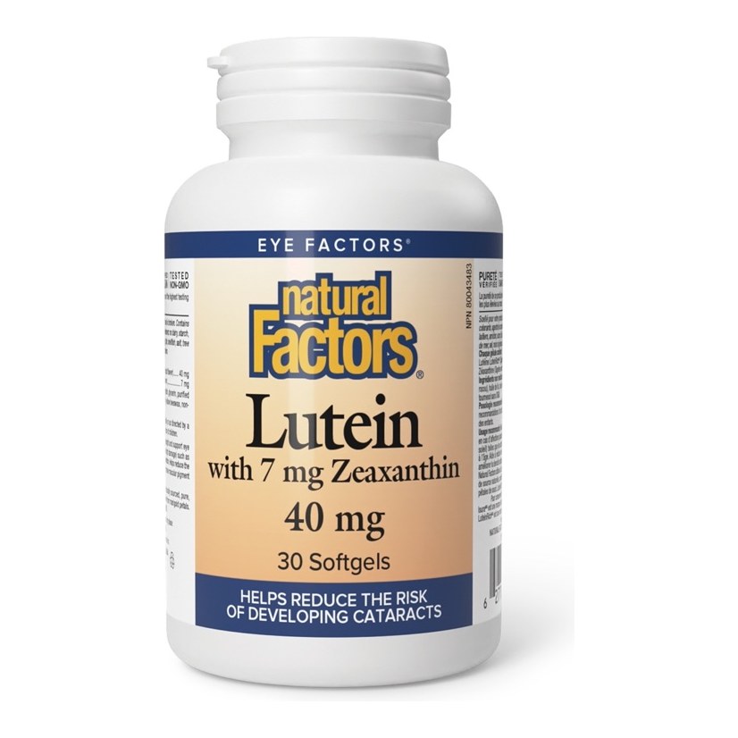 NATURAL FACTORS LUTEIN WITH 7MG ZEAXANTHIN 40MG 30S(P1)