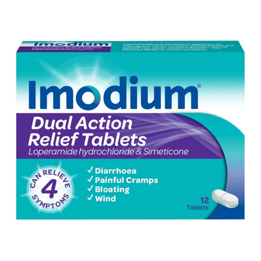IMODIUM DUAL ACTION TABS 12S