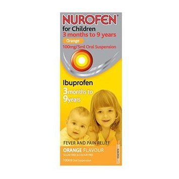 NUROFEN SYP 100ML 3-9 YRS ORANGE