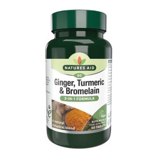 NATURES AID GINGER,TUMERIC & BROMELAN 60S(P1)