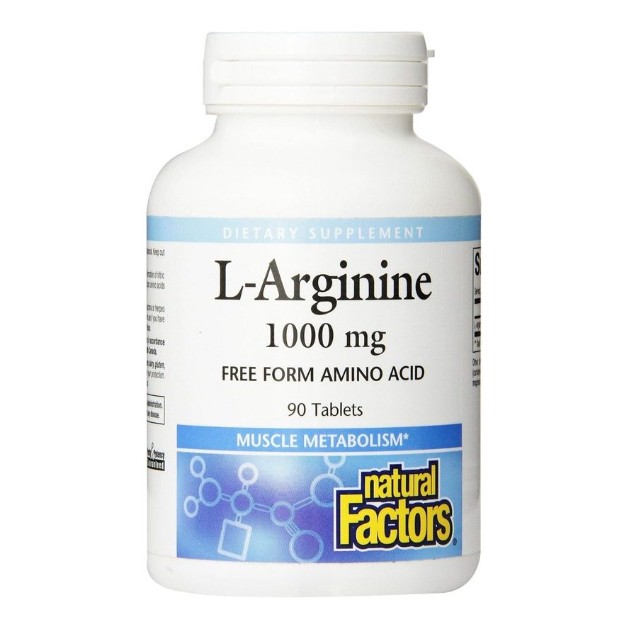 NATURAL FACTORS L-ARGININE 1000MG 90'S(P1)