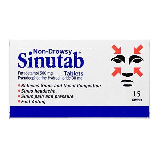 SINUTAB TABS NON DROWSY 15S