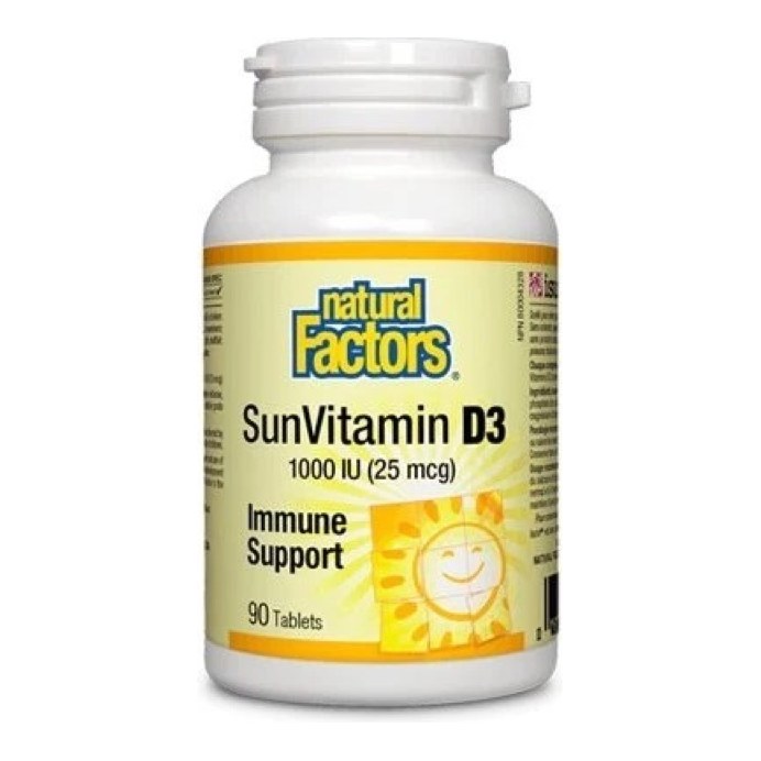 NATURAL FACTORS SUNVITAMIN D3 1000IU(25MCG) 90'S(P1)