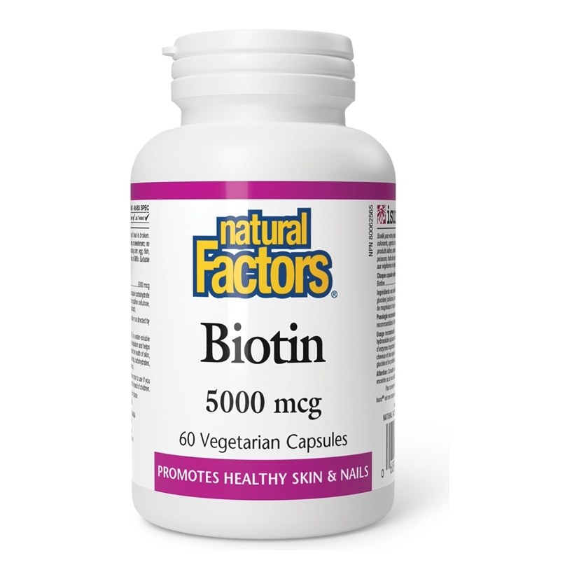 NATURAL FACTORS BIOTIN 5000MCG CAPS 60'S(P1)