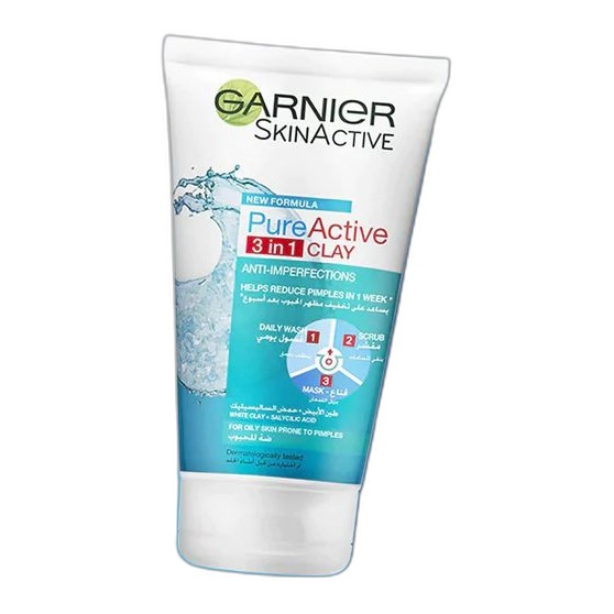 GARNIER 3IN1 CLEANSER CLAY 150ML