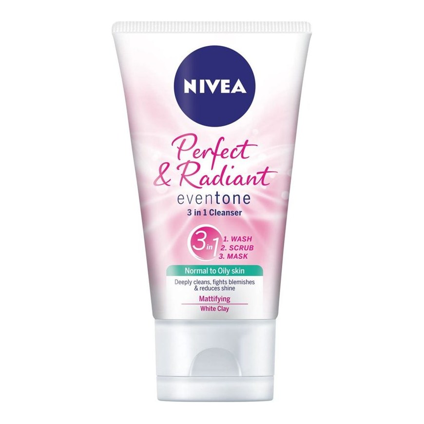NIVEA PERFECT&RADIANT 3IN1 CLEANSER 150ML