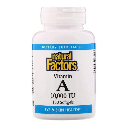 NATURAL FACTORS VITAMIN A 10,000IU SOFTGELS 180'S(P1)