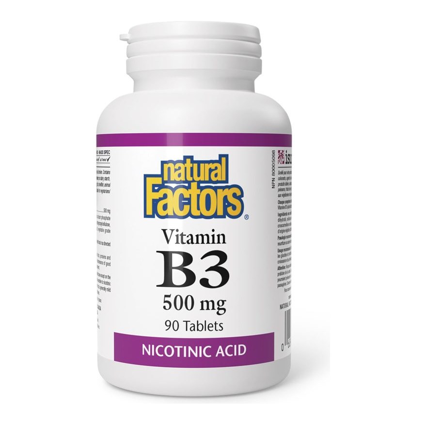 NATURAL FACTORS VITAMIN B3 500MG 90'S(P1)